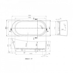 Cada freestanding din compozit Vayer Cetus 180x83 cm - Img 2