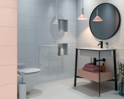 Faianta Synergy Coral Sciana A, Paradyz Ceramica, coral, lucioasa, 30x60 cm - Img 2