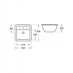 Lavoar sub blat Villeroy & Boch, Loop & Friends, 41 cm, alb alpin - Img 2