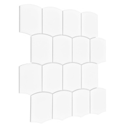 Mozaic Arcado White Matt, 25.6x29.2, DUNIN, 6mm, mat, calibrat - Img 2