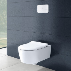 Set vas WC Villeroy & Boch, Soul, suspendat, direct flush, cu capac soft close si quick release, alb - Img 3