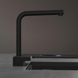 Baterie de bucatarie cu pipa extractabila, sBox, Hansgrohe, Aquno Select M81 250, negru mat - Img 6
