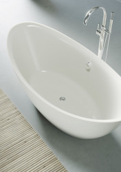 Cada freestanding din acryl, Arezzo White, 180x87, Wellis - Img 2