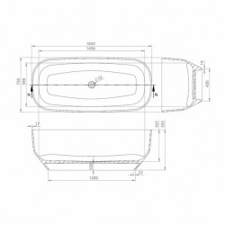 Cada freestanding Vayer Serpens 2, alb, 165x75, fara preaplin - Img 2