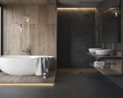 Gresie Artstone Black, Paradyz Ceramica, rectificata, mata, 59,8x59,8 cm - Img 3