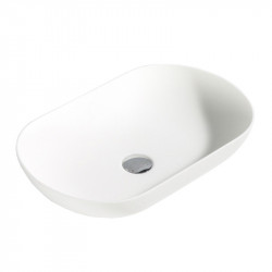 Lavoar pe blat, solid surface, Miletos, 54x34x12 cm, Wellis - Img 1
