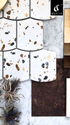 Mozaic Arcado Terrazzo Matt, 25.6x29.2, DUNIN, 6mm, mat, calibrat - Img 4