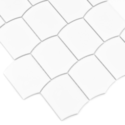 Mozaic Arcado White Matt, 25.6x29.2, DUNIN, 6mm, mat, calibrat - Img 3