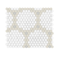 Mozaic Hexagon Garland Cotton matt, 45,1x39,1 cm, DUNIN, 6 mm, mat