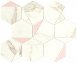 Mozaic Marvel Shine Calacatta Prestigio Rose Hex Silk, Atlas Concorde