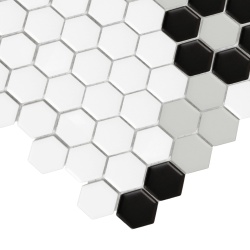 Mozaic Mini Hexagon Garland Black matt, 45,1x39,1 cm, DUNIN, 6 mm, mat - Img 2