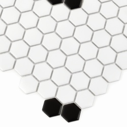 Mozaic Mini Hexagon Rombdance Black matt, 50,2x52,3, DUNIN, 6 mm, mat - Img 2