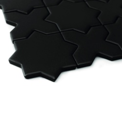 Mozaic Star&Cross Black matt, 30,2x30,2 cm, DUNIN, 6 mm, mat - Img 4