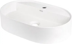 SILIA Lavoar din granit, blat, cu orificiu pentru baterie - oval