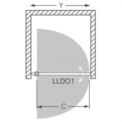 Usa de dus Roltechnik Lega Line pivotanta 90 cm - Img 2