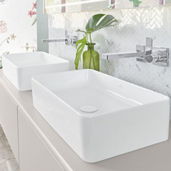 Lavoar pe blat, Villeroy & Boch, Collaro, 56 x 36 cm, dreptunghiular, alb - Img 4
