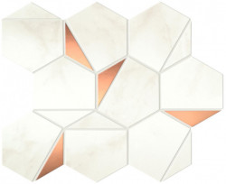 Mozaic Marvel Shine Calacatta Delicato Gold Hex lucios