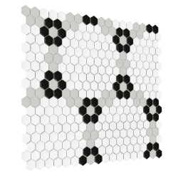 Mozaic Mini Hexagon Garland Black matt, 45,1x39,1 cm, DUNIN, 6 mm, mat - Img 3