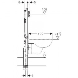 Rezervor wc cu cadru incastrat Geberit Duofix Sigma UP320 sistem de fixare si set izolare fonica - Img 3