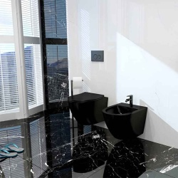 Set WC suspendat Spectrum, Siera Black 3.0, Tornado Flush, cu capac soft close, quick release, negru mat - Img 2