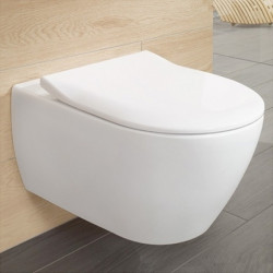 Capac WC Villeroy-Boch, Subway, soft close, slim, alb alpin - Img 5
