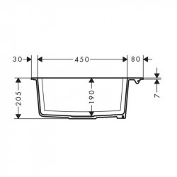 Chiuveta de bucatarie Hansgrohe, SilicaTec, 1 cuva, 56x51 cm, negru grafit - Img 2