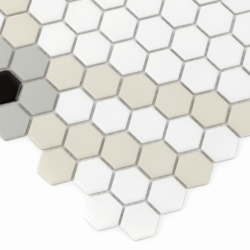 Mozaic Mini Hexagon Doublehex matt, 40,1x34,1 cm, DUNIN, 6 mm, mat - Img 2