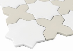 Mozaic Star&Cross White Mix matt, 30,2x30,2 cm, DUNIN, 6 mm, mat - Img 4