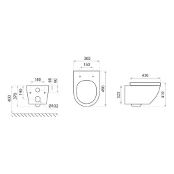 Set vas WC, Spectrum, Trendi, Rimless, cu capac soft close, quick release, alb - Img 2