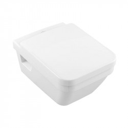 Set vas WC suspendat Villeroy & Boch, Architectura, direct flush, dreptunghiular, cu capac soft close, quick release, alb - Img 1