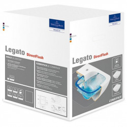 Set vas wc suspendat Villeroy & Boch, Legato, direct flush, cu capac soft close, quick release, alb - Img 2