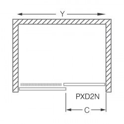 Usa de dus Roltechnik Proxima culisanta cu parte fixa 120 cm - Img 2