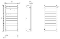 Calorifer baie electric Karag TRUMPET 1000x480x93mm - Img 6