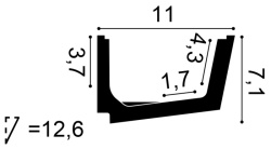 Cornisa Orac Decor C357 Straight, led - 2ml - Img 2