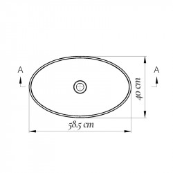 Lavoar pe blat Fluminia, Lheea, alb, 58.5 x 40 cm - Img 4