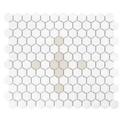Mozaic Mini Hexagon Cleo matt, 26x30 cm, DUNIN, 6 mm, mat - Img 1