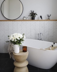 Mozaic Royal Chevron Carrara Matt, 31,8x22,4 cm, DUNIN, 7 mm, mat - Img 3