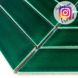 Mozaic Royal Chevron Vert, 31,8x22,4 cm, DUNIN, 7 mm, lucios - Img 2