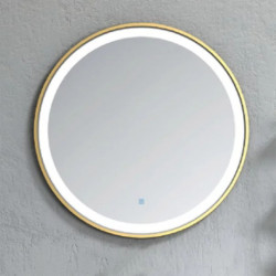 Oglinda cu iluminare led si dezaburire FluminiaGold Lady, 60 cm, rama aurie - Img 3