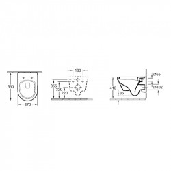 Set vas WC suspendat Villeroy & Boch, Arhitectura, rotund, cu capac soft close,quick release alb alpin - Img 5