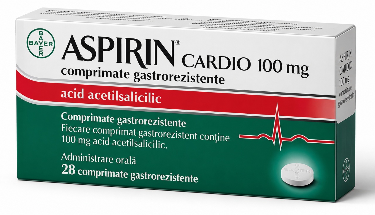 Aspirin Cardio 100 mg, 28 Comprimate Gastrorezistente, Bayer