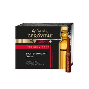 Booster exfoliant cu AHA H3 Derma+ Premium Care, 4 fiole,476, Gerovital