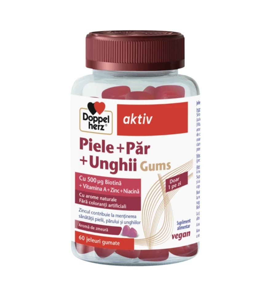 Descopera DOPPELHERZ Aktiv Piele, Păr, Unghii, 60 Jeleuri Gumate, Queisser Pharma - Top Alegere Vitamine si suplimente QUEISSER PHARMA GMBH&CO GERMANIA