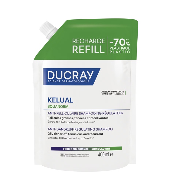 Recomandat Ducray Kelual Squanorm Șampon Anti-Mătreață Grasă, 400 ml, Rezervă Refill - Outlet Produse de îngrijire personală LAB. DUCRAY FRANTA