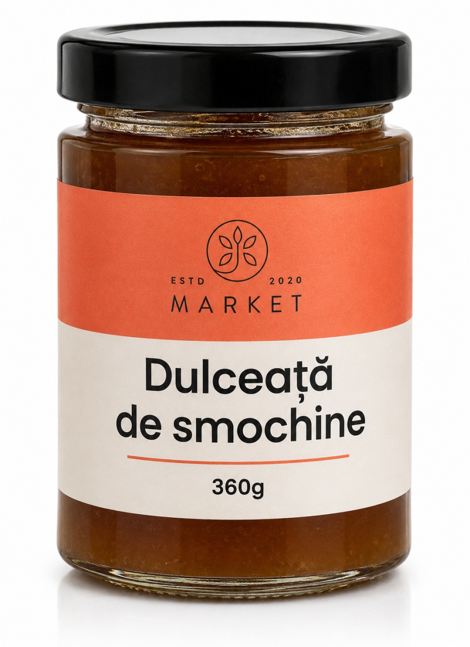 Dulceață de smochine fără zahăr, 360 g, Bio-Market