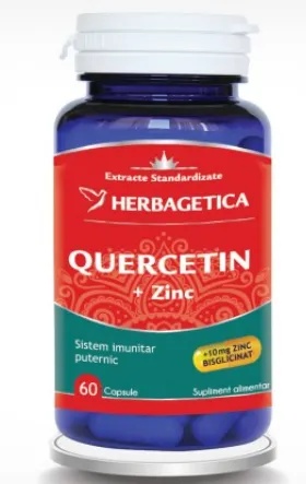 Afla Quercetin + Zinc, 60 capsule, Herbagetica - Verificat Ingrijire de sezon HERBAGETICA