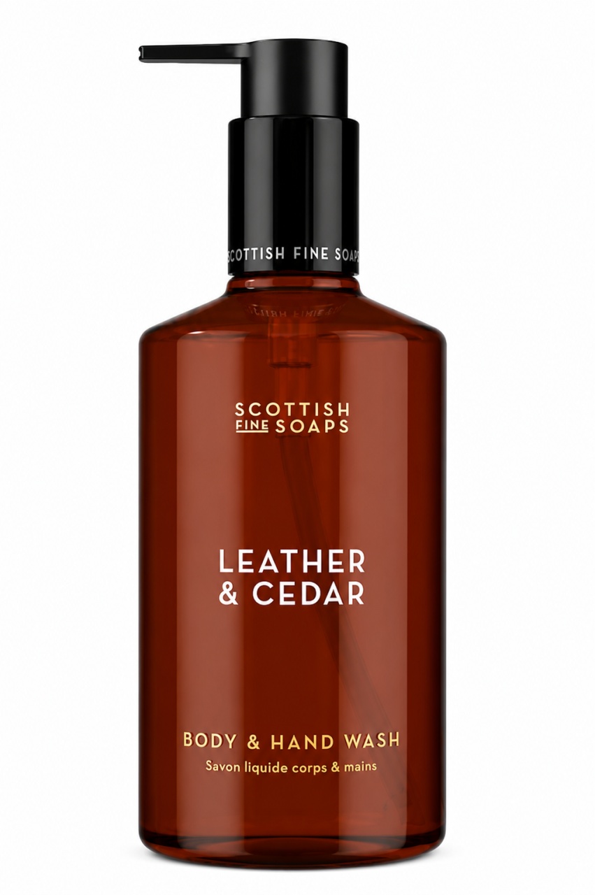 Incearca Săpun Lichid pentru Mâini și Corp Leather & Cedar, 300 ml, Scottish Fine Soaps - Pret Special Produse de îngrijire personală remediumfarm.ro