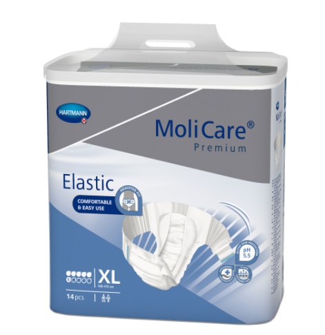 Scutec clasic pentru incontinență MoliCare Premium Elastic 6 Drops XL, 14 bucăți, Hartmann