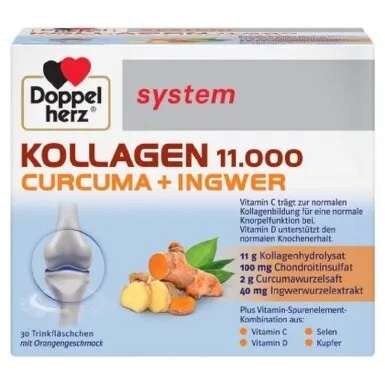 Acum System Kollagen 11000 cu curcuma si ghimbir, 30 fiole, Doppelherz - Livrabil Remedii Naturiste QUEISSER PHARMA GMBH&CO GERMANIA