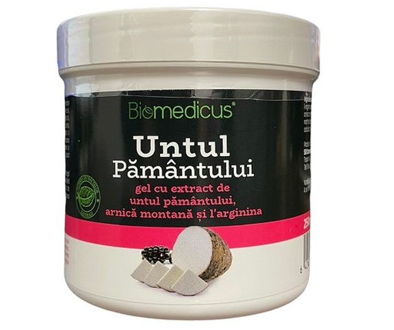 Descopera Untul Pământului + Arnică + L-Arginină, 250 ml, Biomedicus - Verificat Produse Cegedim BIOMEDICUS